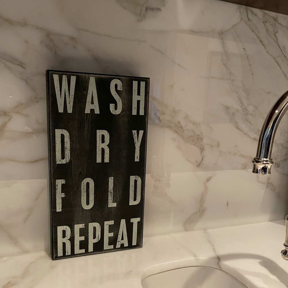 Wooden Laundry Room Subway Sign